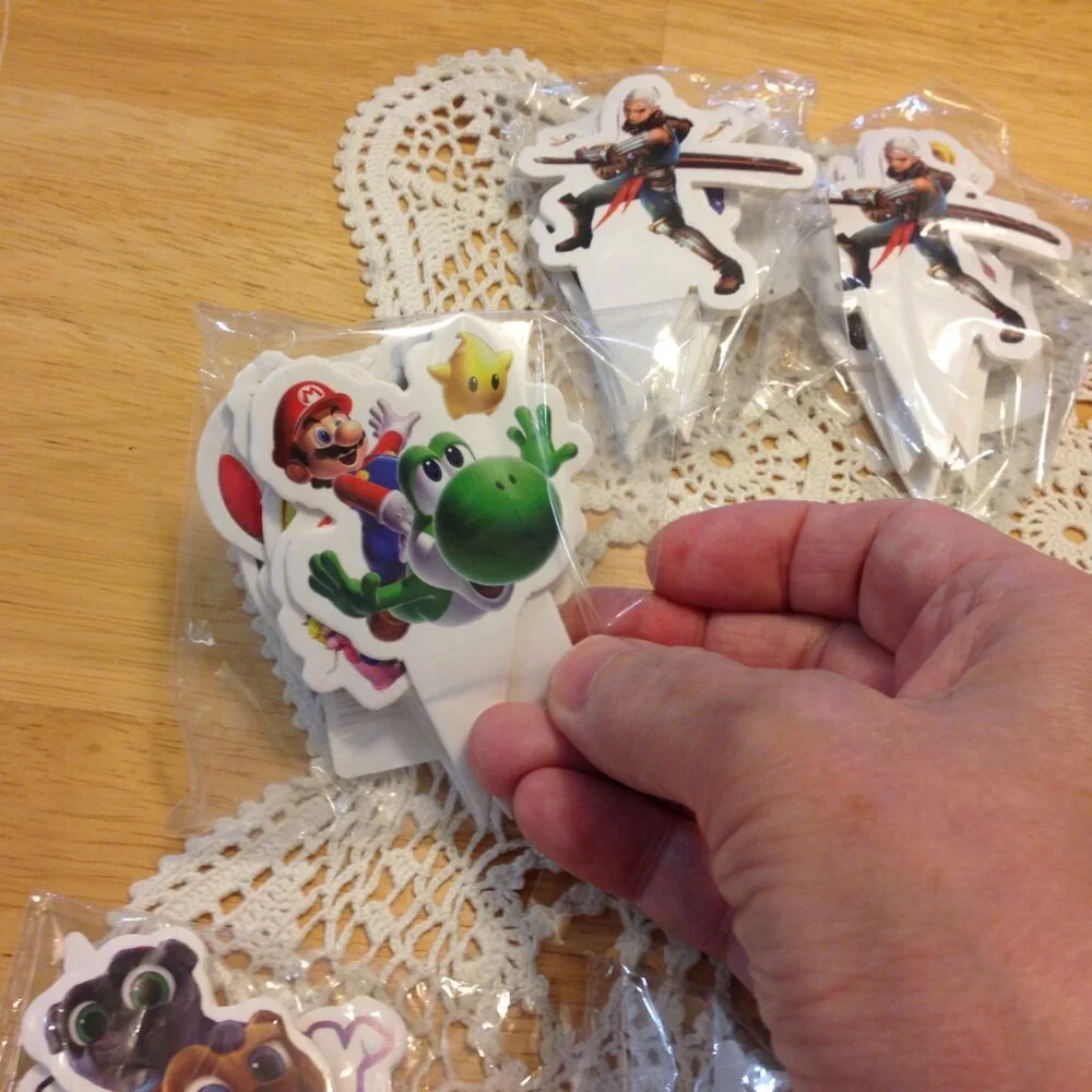 Party Supplies, cupcake toppers for home goods or store bought